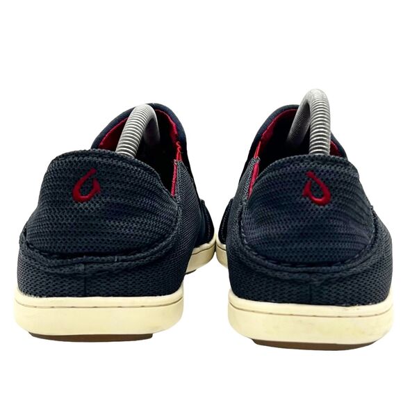 Olukai Shoes Men Size 9.5 Nohea Mesh Knit Loafers Blue Red Casual Sneakers - Picture 2 of 6